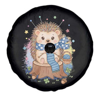 Cute Hedgehog Knitting Spare Tire Cover Gift For Crocheter - Wonder Print Shop