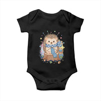 Cute Hedgehog Knitting Baby Onesie Gift For Crocheter - Wonder Print Shop