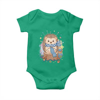 Cute Hedgehog Knitting Baby Onesie Gift For Crocheter - Wonder Print Shop