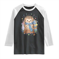 Cute Hedgehog Knitting Raglan Shirt Gift For Crocheter - Wonder Print Shop
