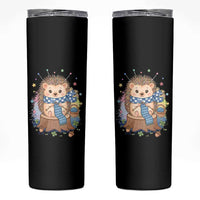 Cute Hedgehog Knitting Skinny Tumbler Gift For Crocheter - Wonder Print Shop
