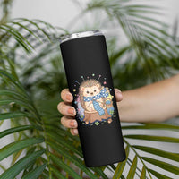 Cute Hedgehog Knitting Skinny Tumbler Gift For Crocheter - Wonder Print Shop