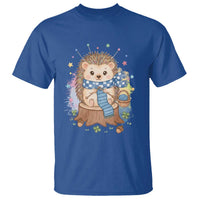 Cute Hedgehog Knitting T Shirt Gift For Crocheter - Wonder Print Shop