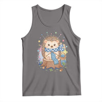 Cute Hedgehog Knitting Tank Top Gift For Crocheter - Wonder Print Shop