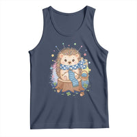 Cute Hedgehog Knitting Tank Top Gift For Crocheter - Wonder Print Shop