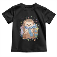 Cute Hedgehog Knitting Toddler T Shirt Gift For Crocheter - Wonder Print Shop