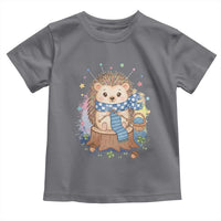 Cute Hedgehog Knitting Toddler T Shirt Gift For Crocheter - Wonder Print Shop