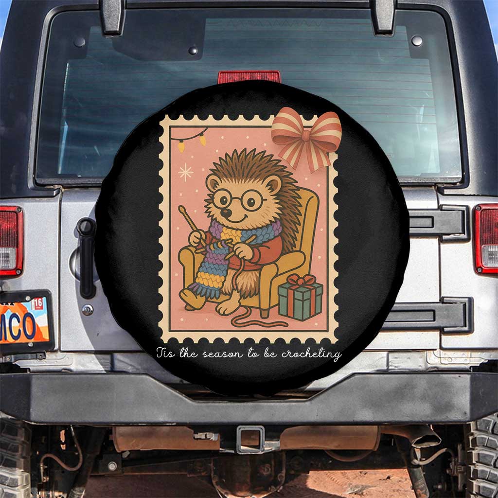 Cute Hedgehog Knitting Spare Tire Cover Christmas Holiday Gift - Wonder Print Shop