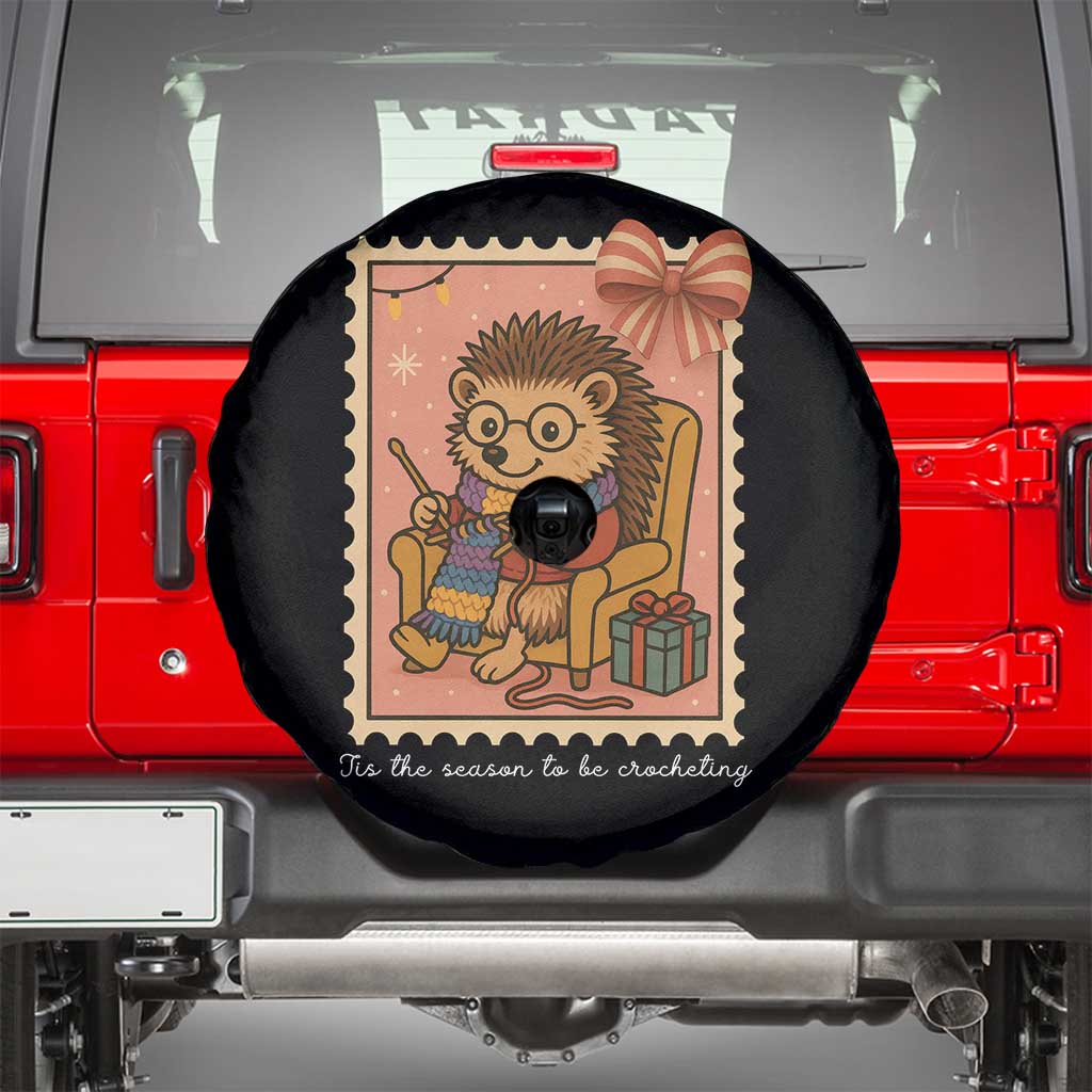 Cute Hedgehog Knitting Spare Tire Cover Christmas Holiday Gift - Wonder Print Shop