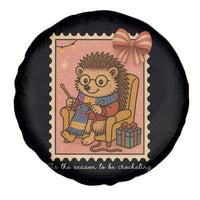 Cute Hedgehog Knitting Spare Tire Cover Christmas Holiday Gift - Wonder Print Shop