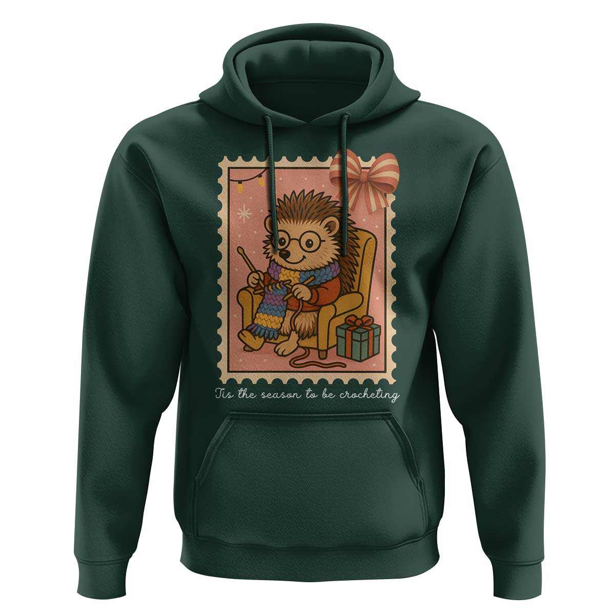 Cute Hedgehog Knitting Hoodie Christmas Holiday Gift - Wonder Print Shop