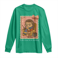Cute Hedgehog Knitting Long Sleeve Shirt Christmas Holiday Gift - Wonder Print Shop