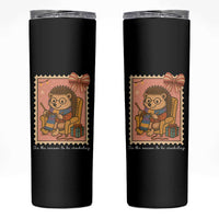 Cute Hedgehog Knitting Skinny Tumbler Christmas Holiday Gift - Wonder Print Shop