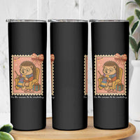 Cute Hedgehog Knitting Skinny Tumbler Christmas Holiday Gift - Wonder Print Shop