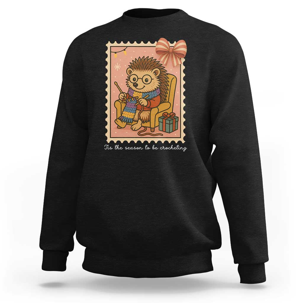 Cute Hedgehog Knitting Sweatshirt Christmas Holiday Gift - Wonder Print Shop