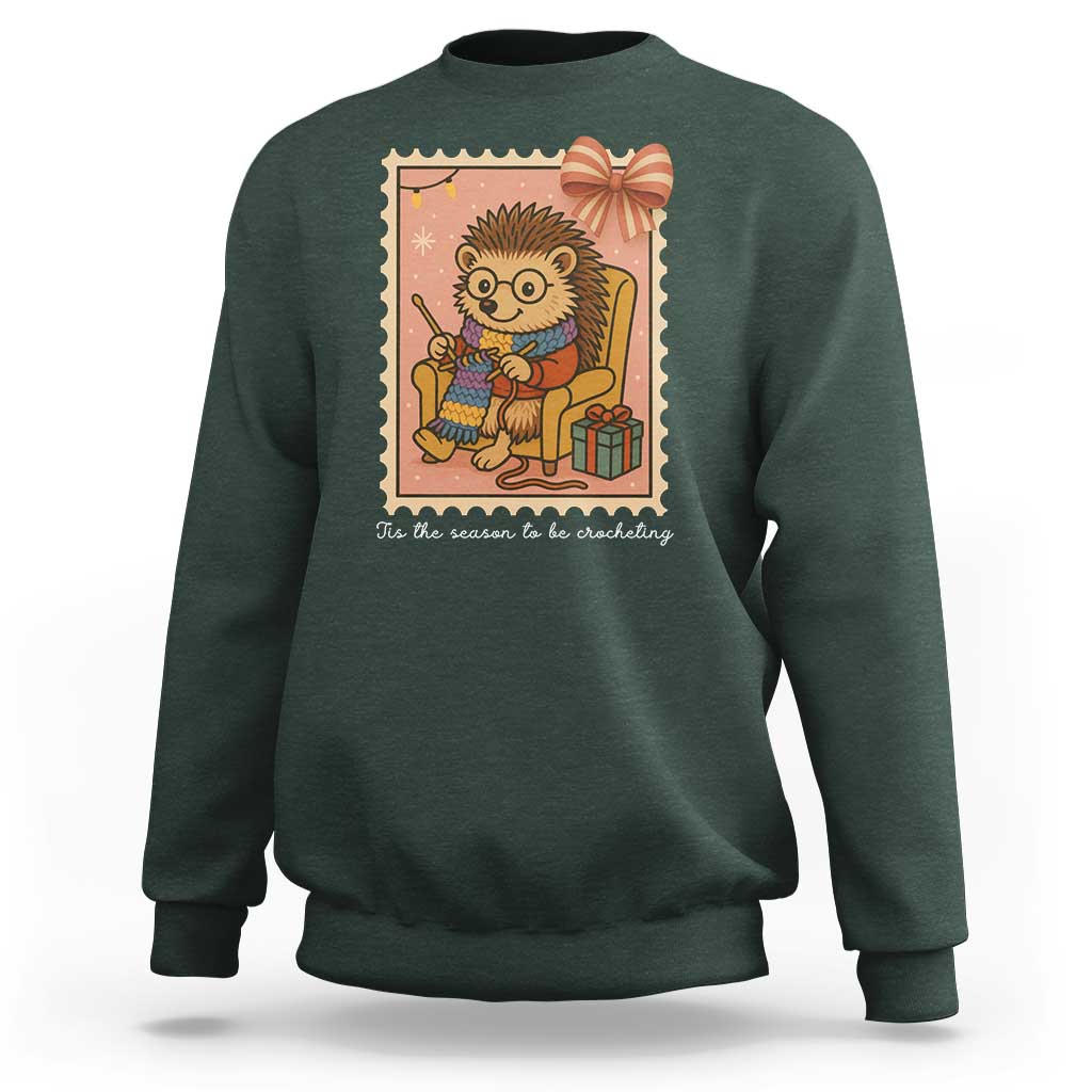 Cute Hedgehog Knitting Sweatshirt Christmas Holiday Gift - Wonder Print Shop