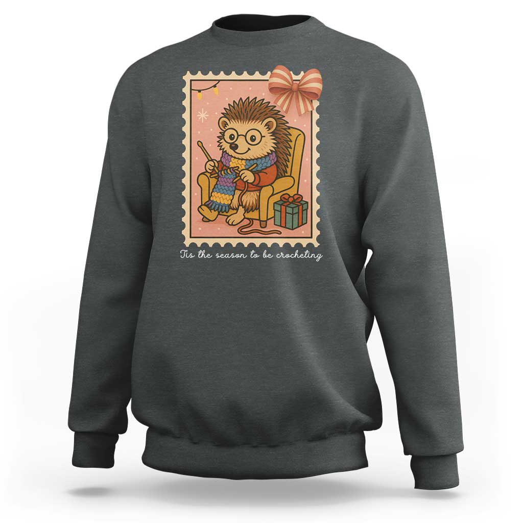 Cute Hedgehog Knitting Sweatshirt Christmas Holiday Gift - Wonder Print Shop