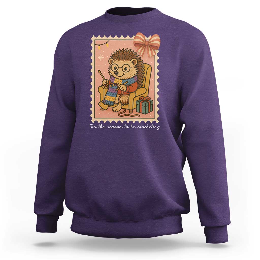 Cute Hedgehog Knitting Sweatshirt Christmas Holiday Gift - Wonder Print Shop