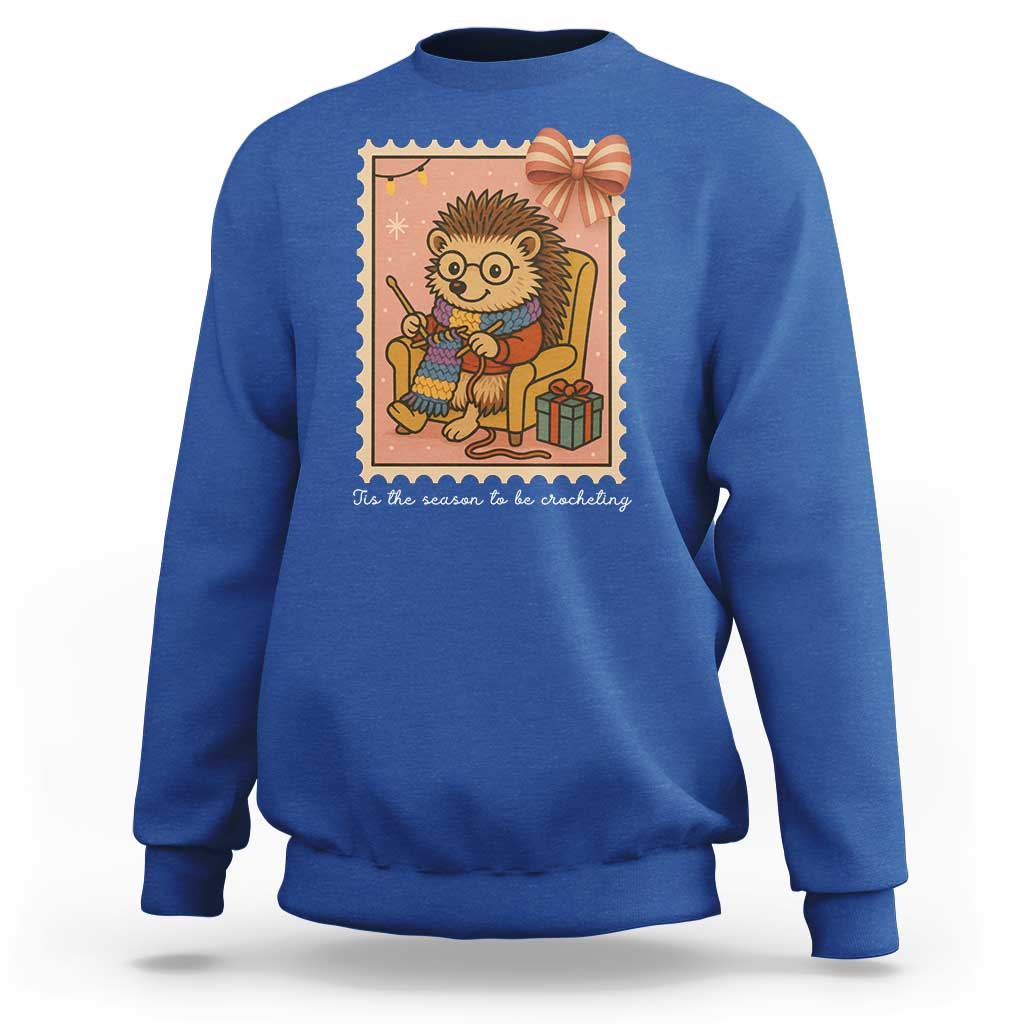 Cute Hedgehog Knitting Sweatshirt Christmas Holiday Gift - Wonder Print Shop