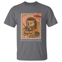 Cute Hedgehog Knitting T Shirt Christmas Holiday Gift - Wonder Print Shop