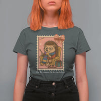 Cute Hedgehog Knitting T Shirt For Women Christmas Holiday Gift - Wonder Print Shop