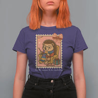 Cute Hedgehog Knitting T Shirt For Women Christmas Holiday Gift - Wonder Print Shop