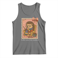 Cute Hedgehog Knitting Tank Top Christmas Holiday Gift - Wonder Print Shop