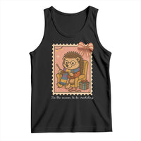 Cute Hedgehog Knitting Tank Top Christmas Holiday Gift - Wonder Print Shop
