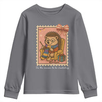 Cute Hedgehog Knitting Youth Sweatshirt Christmas Holiday Gift - Wonder Print Shop