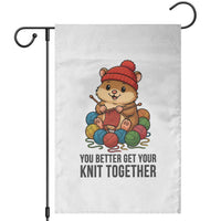 Cute Hamster Knitting Garden Flag You Better Get Your Knit Together - Wonder Print Shop