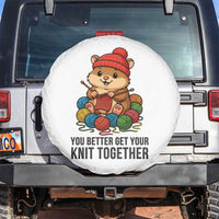 Cute Hamster Knitting Spare Tire Cover You Better Get Your Knit Together - Wonder Print Shop