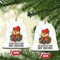 Cute Hamster Knitting Ceramic Ornament You Better Get Your Knit Together - Wonder Print Shop