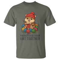 Cute Hamster Knitting T Shirt You Better Get Your Knit Together - Wonder Print Shop