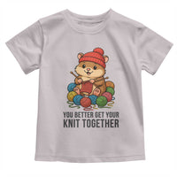 Cute Hamster Knitting Toddler T Shirt You Better Get Your Knit Together - Wonder Print Shop