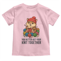 Cute Hamster Knitting Toddler T Shirt You Better Get Your Knit Together - Wonder Print Shop