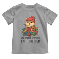 Cute Hamster Knitting Toddler T Shirt You Better Get Your Knit Together - Wonder Print Shop