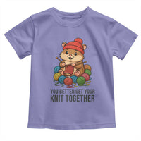 Cute Hamster Knitting Toddler T Shirt You Better Get Your Knit Together - Wonder Print Shop