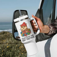 Cute Hamster Knitting Tumbler With Handle You Better Get Your Knit Together - Wonder Print Shop