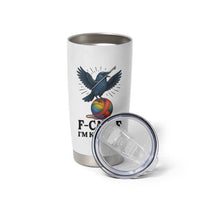 F Caw F I Am Knitting Tumbler Cup Funny Raven Gift For Knitter - Wonder Print Shop