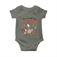 Funny Goose Crocheting Baby Onesie It Is A Good Day To Crochet - Wonder Print Shop