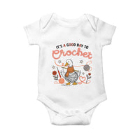 Funny Goose Crocheting Baby Onesie It Is A Good Day To Crochet - Wonder Print Shop