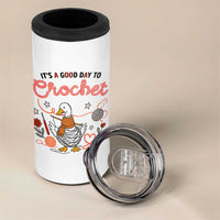 Funny Goose Crocheting 4 in 1 Can Cooler Tumbler It Is A Good Day To Crochet - Wonder Print Shop