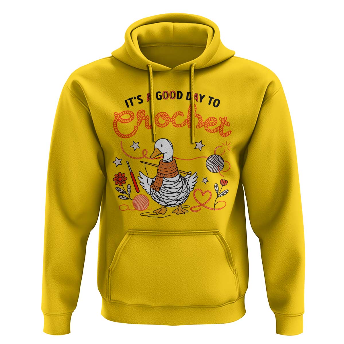 Funny Goose Crocheting Hoodie It Is A Good Day To Crochet - Wonder Print Shop