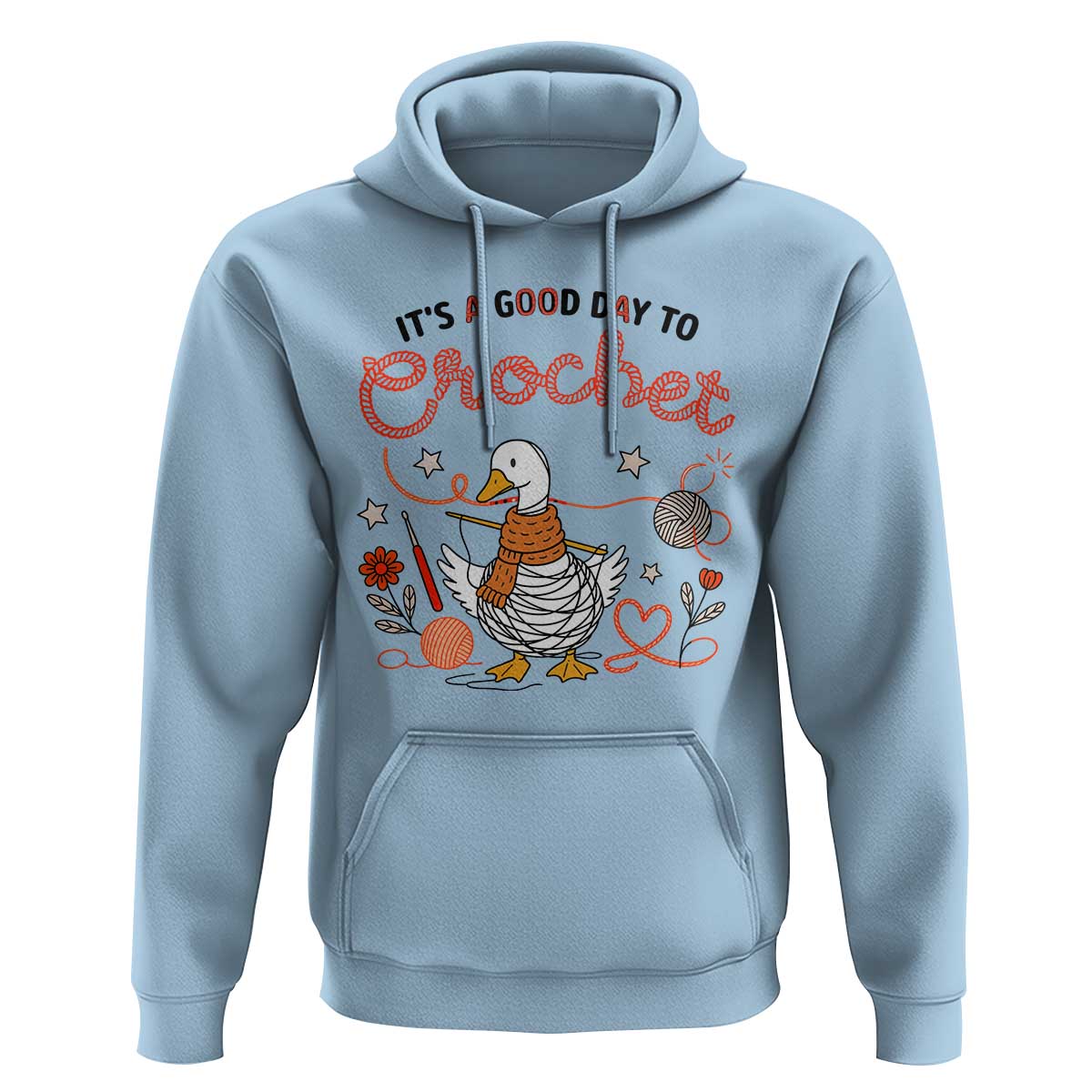 Funny Goose Crocheting Hoodie It Is A Good Day To Crochet - Wonder Print Shop