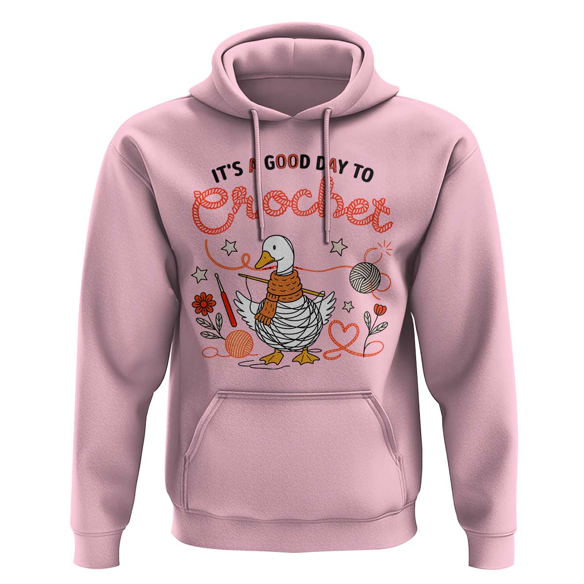 Funny Goose Crocheting Hoodie It Is A Good Day To Crochet - Wonder Print Shop