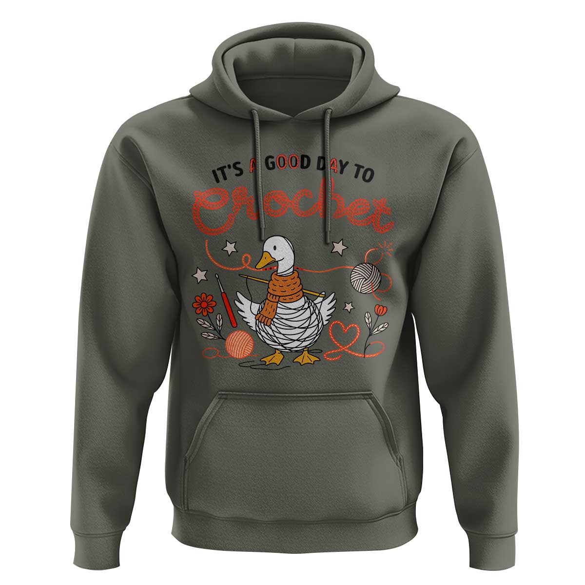 Funny Goose Crocheting Hoodie It Is A Good Day To Crochet - Wonder Print Shop