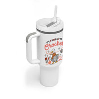 Funny Goose Crocheting Tumbler With Handle It Is A Good Day To Crochet - Wonder Print Shop