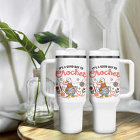 Funny Goose Crocheting Tumbler With Handle It Is A Good Day To Crochet - Wonder Print Shop