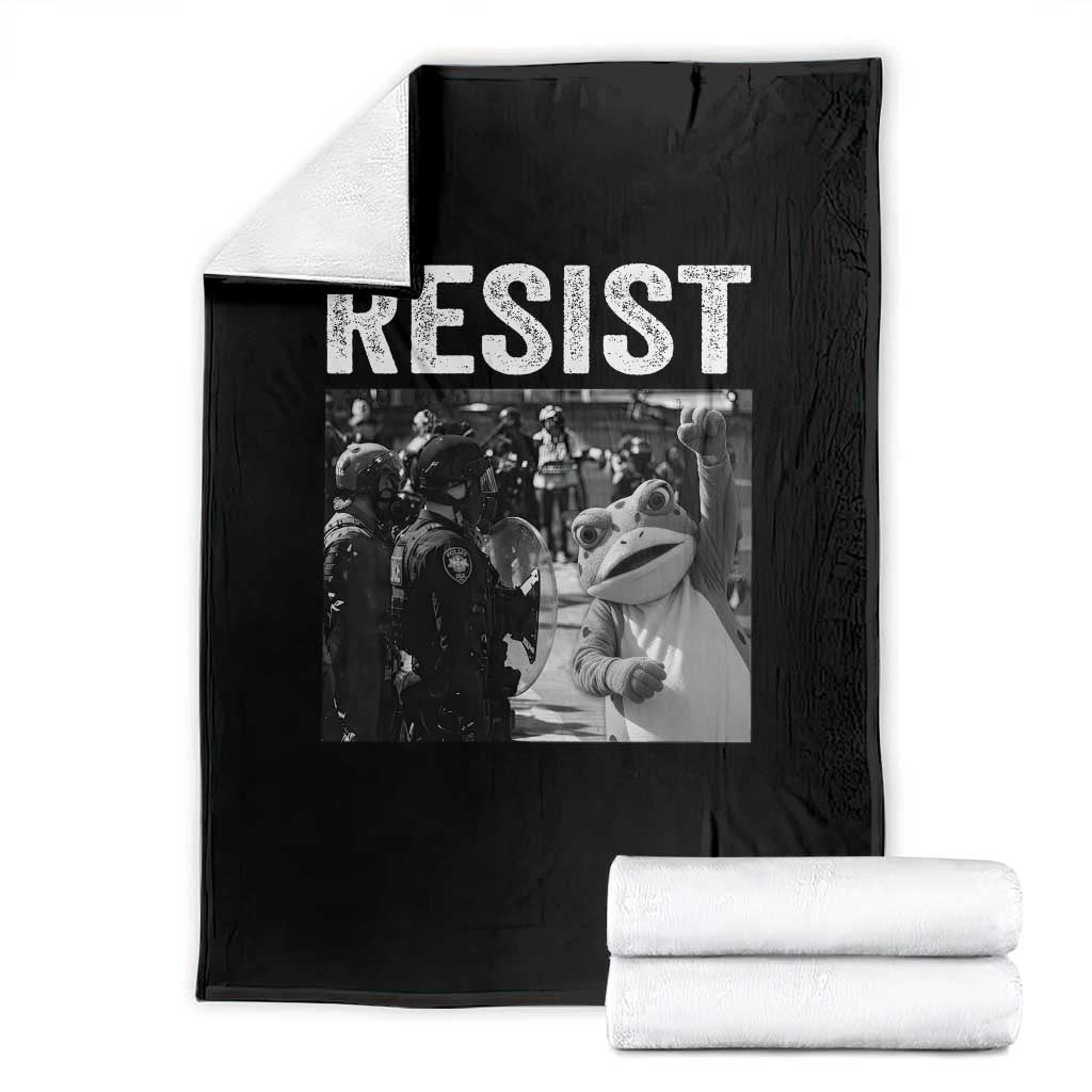 Portland Frog Protest Throw Blanket Funny Rebel Gift - Wonder Print Shop
