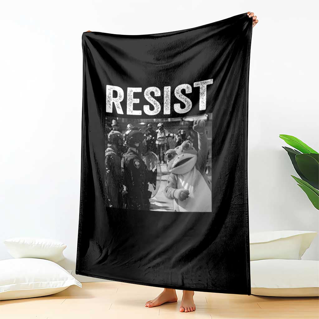Portland Frog Protest Throw Blanket Funny Rebel Gift - Wonder Print Shop